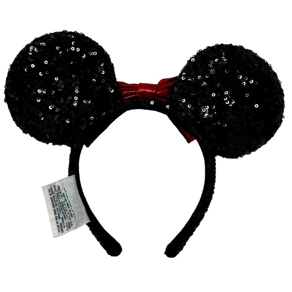 Disney Headband Red with Black Sequence | Handmade | One Size - Picture 2 of 3